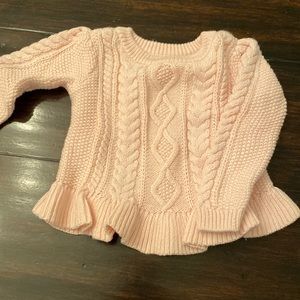 Gap Soft and cozy peplum sweater baby girl size 12-18 months